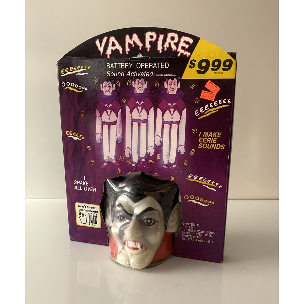 VTG Halloween Sonic Control BatteryOperated Hanging Vampire Honeycomp Body Retro